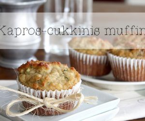 Kapros-cukkinis paleo muffin